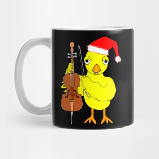 Santa Cap Cello Chick Mug